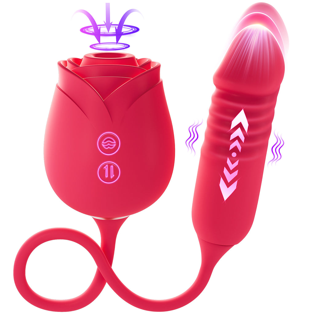 Mooligirl™ Jasmine - Rose Clit Vibrator External & Internal Vibrator - –  mooligirl