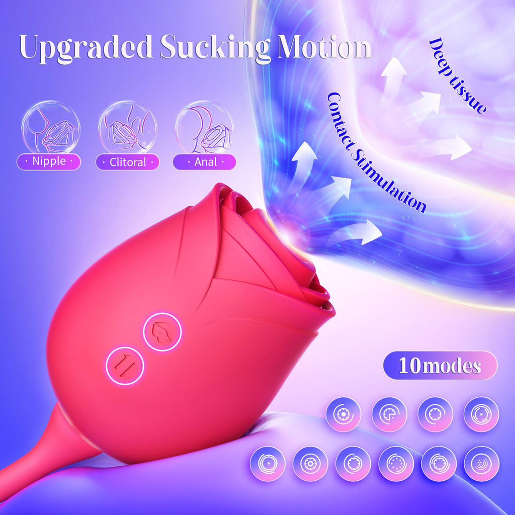 Mooligirl™ Jasmine - Rose Clit Vibrator External & Internal Vibrator - –  mooligirl