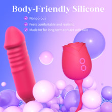 Load image into Gallery viewer, Mooligirl™ Jasmine - Rose Clit Vibrator External &amp; Internal Vibrator -Red