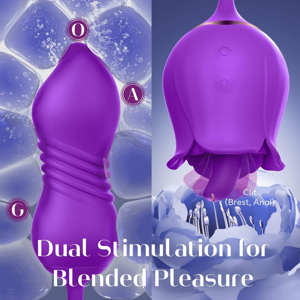 Mooligirl™ Ada - Wild Rose Triple Stimulator -Purple