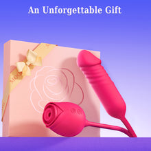 Load image into Gallery viewer, Mooligirl™ Jasmine - Rose Clit Vibrator External &amp; Internal Vibrator -Red